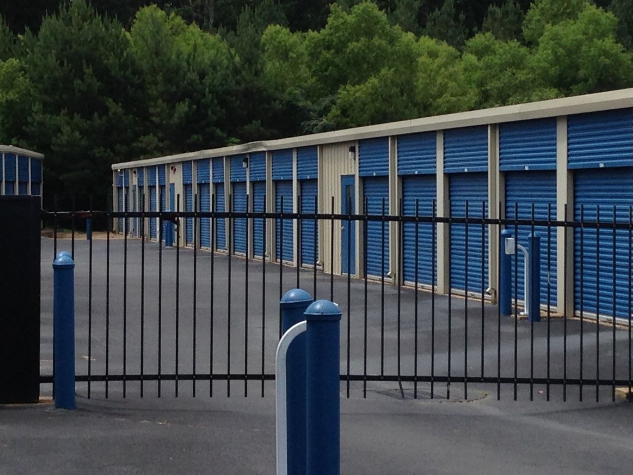 Controlled access gate at The Lock Box Self Storage